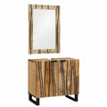 Armoire, avec rangement, coloris naturel, 2 pièces, 62 x 33 x 58 cm, pour la chambre