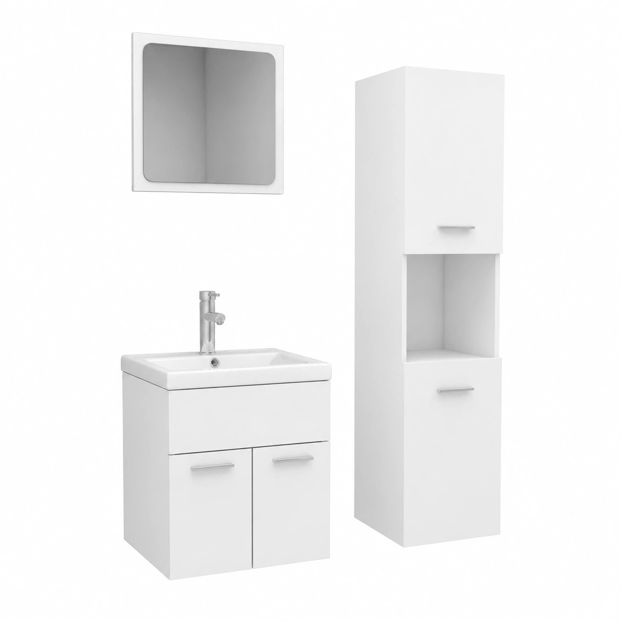 Armoire, avec rangement, coloris blanc, pour la chambre