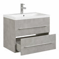Ensemble de meubles de salle de bain, avec rangement, coloris gris, 61 x 39,5 x 18,5 cm, pour la salle de bain
