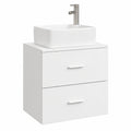 Ensemble de meubles de salle de bain, avec rangement, avec tiroirs, 49,5 x 41 x 63 cm, coloris blanc, pour la salle de bain