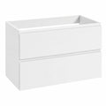 Ensemble de meubles de salle de bain, avec tiroirs, 80 x 50 x 46 cm, coloris blanc, pour la salle de bain