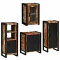Armoire, en bois massif et métal, avec rangement, avec étagères, pour la chambre
