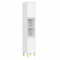 Armoire, pivotant, avec rangement, avec portes, 30 x 30 x 100 cm, coloris blanc, pour la chambre