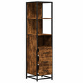 Armoire, avec rangement, en chêne et métal, 35 x 37,5 x 166 cm, pour la chambre