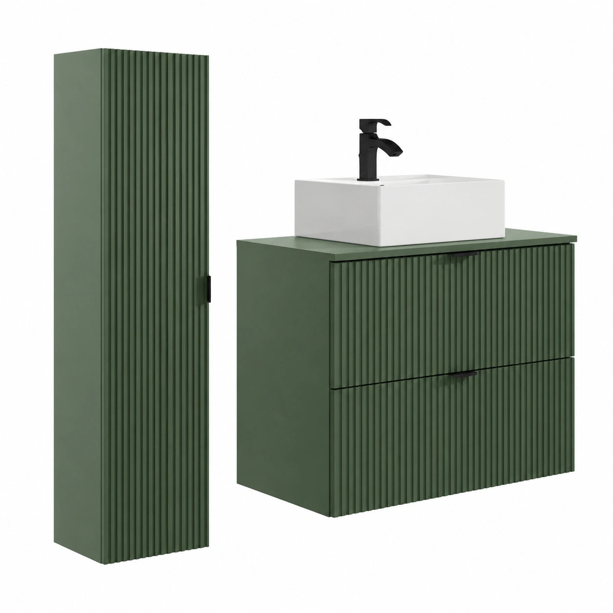 Ensemble de meubles de salle de bain, coloris vert, pour la salle de bain