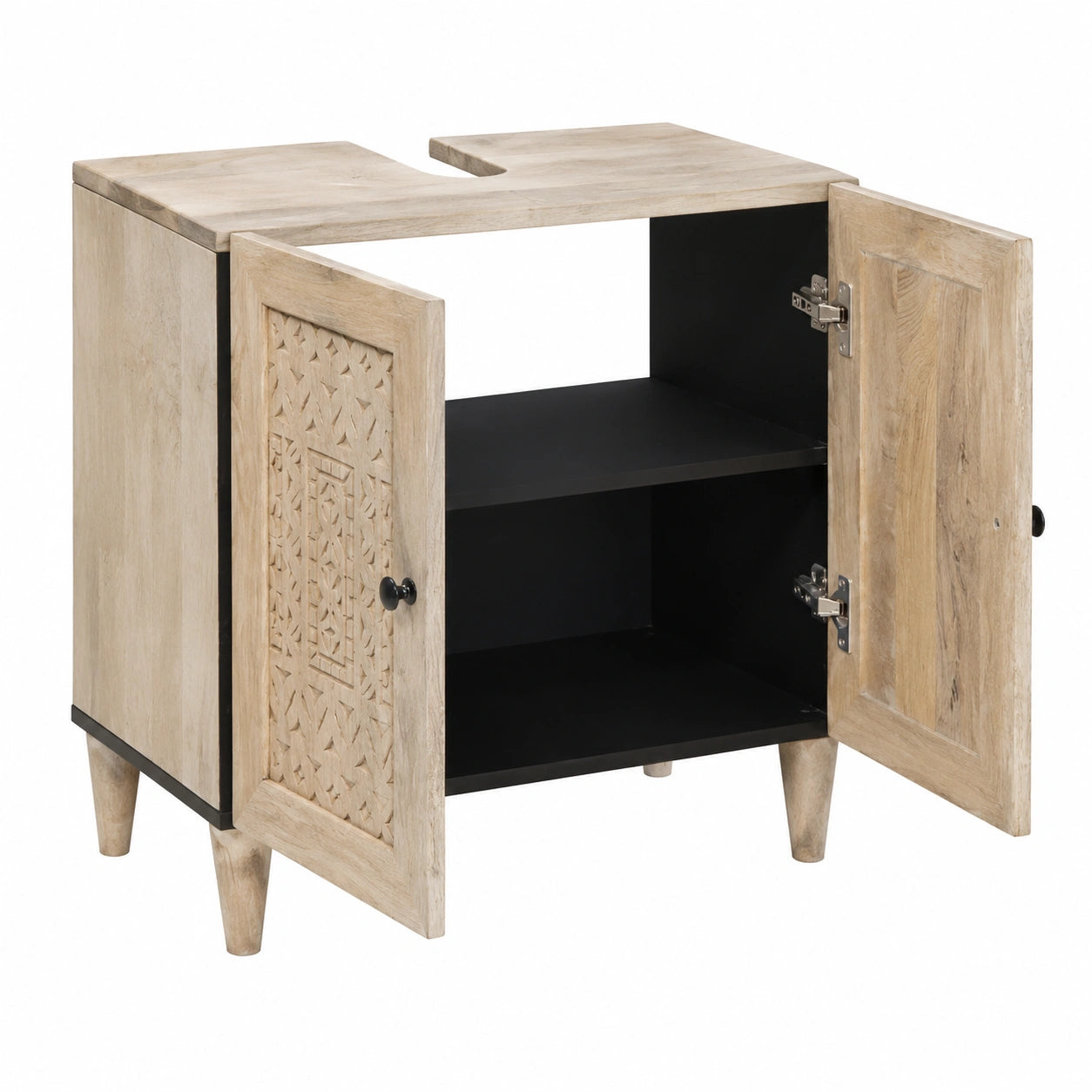 Armoire, avec rangement, avec portes, 62 x 33 x 58 cm, coloris blanc, pour la chambre