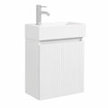 Armoire, avec rangement, avec portes, coloris blanc, 45,5 x 22,5 x 84 cm, pour la chambre