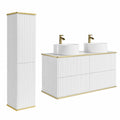 Ensemble de meubles de salle de bain, coloris blanc, pour la salle de bain