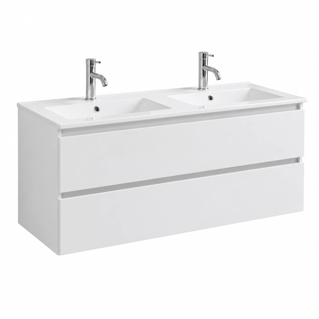 Ensemble de meubles de salle de bain, avec tiroirs, coloris blanc, pour la salle de bain