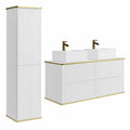 Ensemble de meubles de salle de bain, coloris blanc, pour la salle de bain