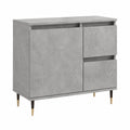 Armoire, avec rangement, avec tiroirs, avec portes, coloris gris, 65 x 33 x 60 cm, pour la chambre