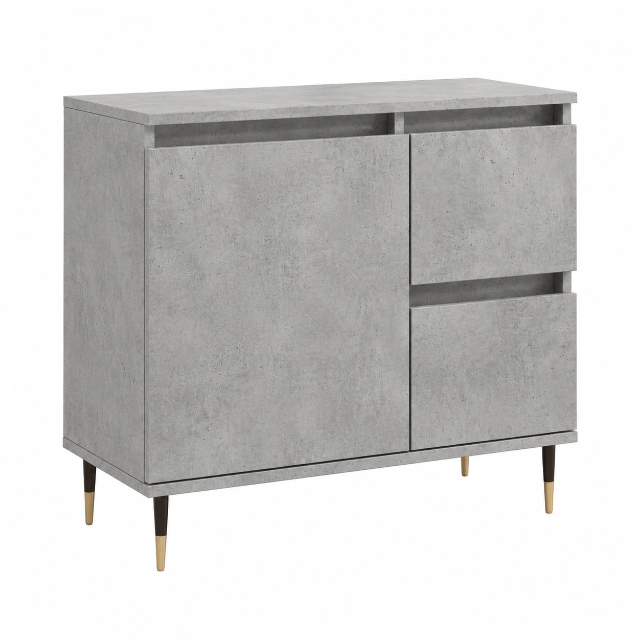 Armoire, avec rangement, avec tiroirs, avec portes, coloris gris, 65 x 33 x 60 cm, pour la chambre
