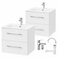 Ensemble de meubles de salle de bain, coloris blanc, pour la salle de bain