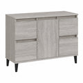 Armoire, avec rangement, avec tiroirs, avec portes, coloris gris, 80 x 33 x 60 cm, pour la chambre